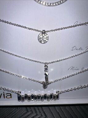 kevia Silver and Black Layered Necklace Set - Elegant 3-Piece Necklace